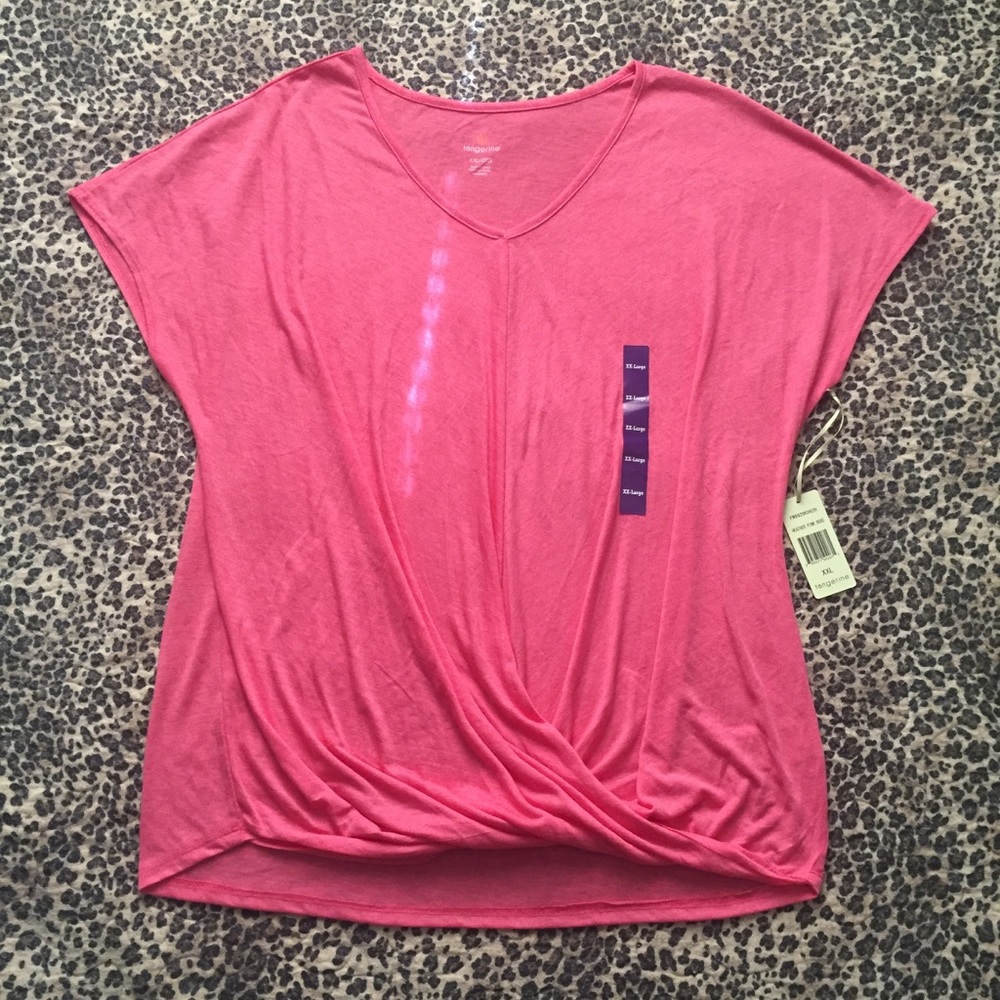 NWT Watermelon Pink Tangerine Blouse.